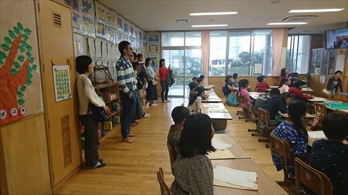 5日・授業参観でバスケットボール！